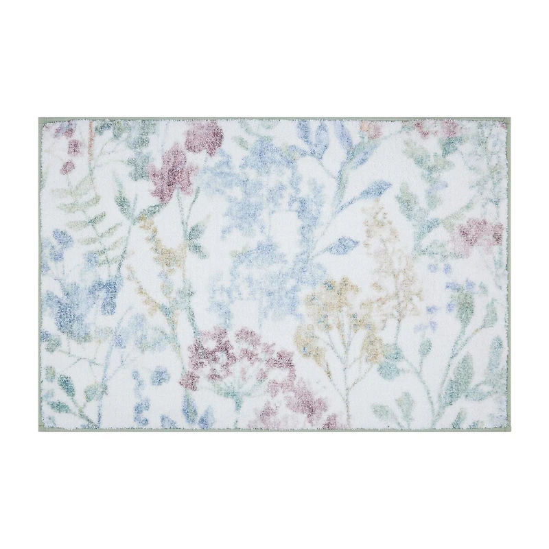 home trends Pastel Floral Digital Print 2 Piece Bath Rug Set