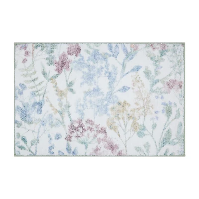 home trends Pastel Floral Digital Print 2 Piece Bath Rug Set