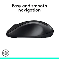 Logitech Full-size Wireless Ambidextrous Mouse with USB Receiver Silver