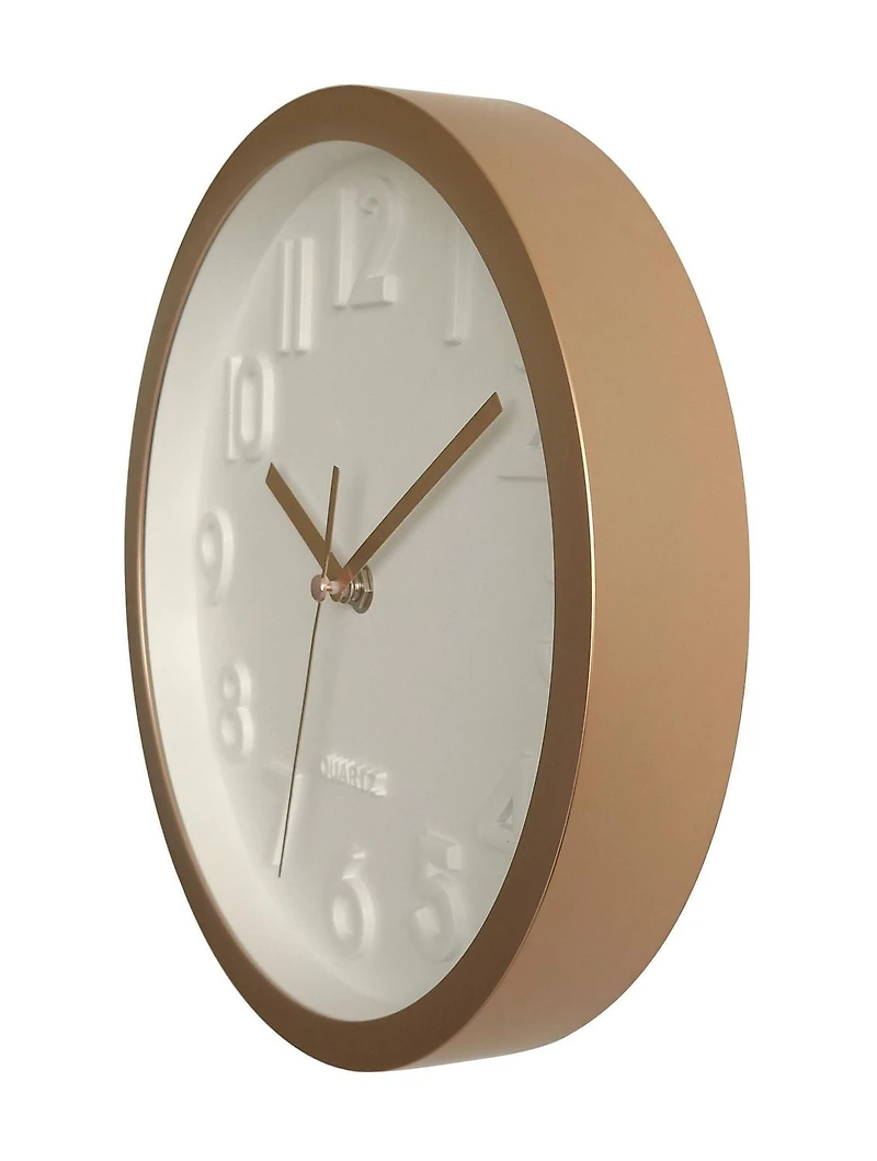 WHITE DIAL PLASTIC WALL CLOCK 10"