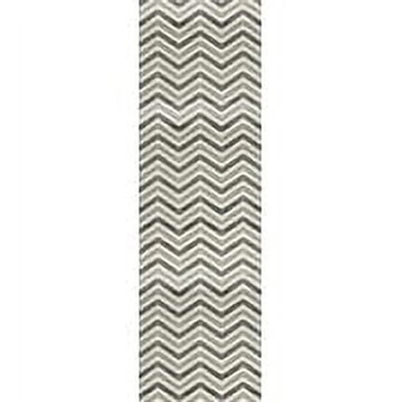 Rug Branch Montage 2' x 30' (Exact Size: 2'3" 30') Geometric Indoor Runner Rug, Grey Beige, Wave - Entryway, Hallway, Bathroom, and Kitchen