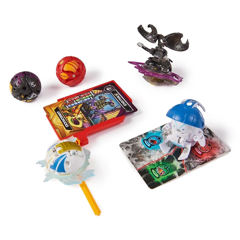 Bakugan Battle 5-Pack, Special Attack Smoke, Nillious, Mantid, Hammerhead, Pen-G; Customizable, Spinning Action Figures, Kids Toys for Boys and Girls 6 and up