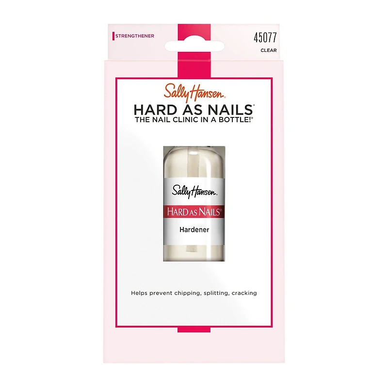 Sally Hansen Fortifiant Hard as Nails®, protège contre l'écaillage et les fissures, obtenez des ongles plus longs, plus forts et brillants Traitement Fortifiant