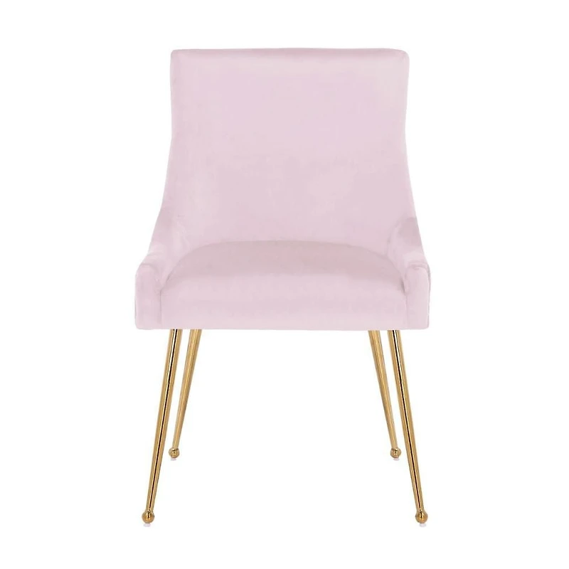 Chaises Heye II roses (lot de 4) pour salle à manger (Silver Import)