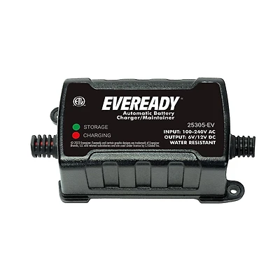 Chargeur de batterie / Mainteneur Eveready 0.75-amp automatique 6 volts/ 12 volts - Noir