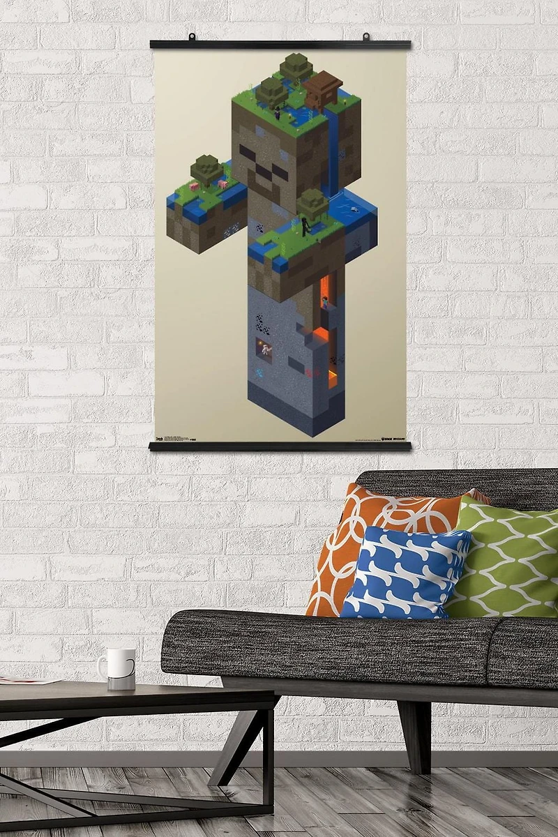 Minecraft - Zombie Swamp Wall Poster, 14.725" x 22.375" Framed
