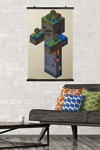 Minecraft - Zombie Swamp Wall Poster, 14.725" x 22.375" Framed