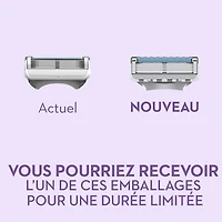rasoir joy qui change de couleur pour femmes, trousse de rasage avec 1 manche + 2 cartouches de rechange