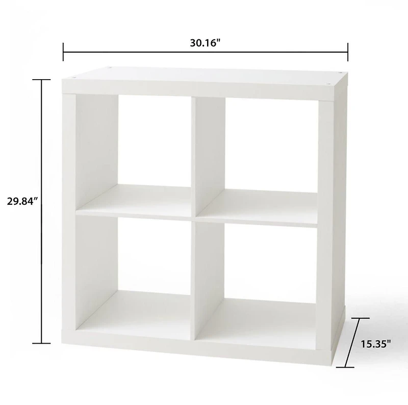 Hometrends 4-Cube Organizer, White Texture