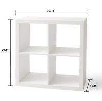 Hometrends 4-Cube Organizer, White Texture