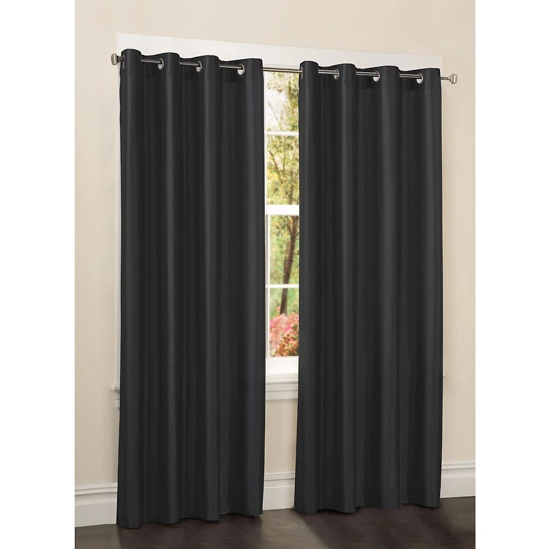Mainstays Faux Silk Drapery Grommet Window Panel, 1 Panel