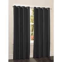 Mainstays Faux Silk Drapery Grommet Window Panel, 1 Panel