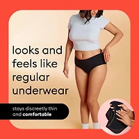 Culotte confortable pour tous les jours Thinx for All Women, sous-vêtement pour les règles contre les fuites, taille grande, noir THINX UW LRG1