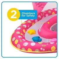 SwimSchool Grow-With-Me Babyboat avec auvent et 3 jouets - Sirène BabyBoat avec auvent et jouets