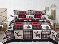 Marina Decoration Rich Printed Stitching Coverlet Bedspread Ultra Soft Summer Bedding Quilt Set with Quilted Sham
