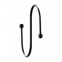 Mainstays Decorative Curl Shower Curtain Hooks, Black, Set of 12