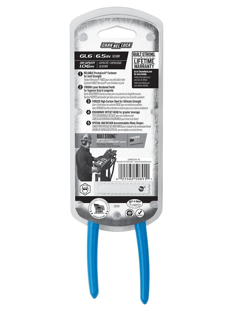 CHANNELLOCK 6.5" GRIPLOCK® Plier