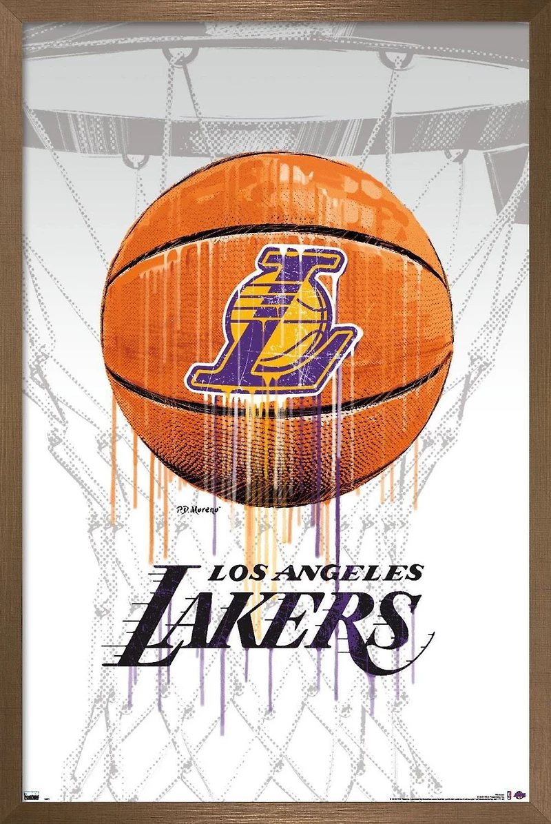 NBA Los Angeles Lakers - Drip Ball 20 Wall Poster