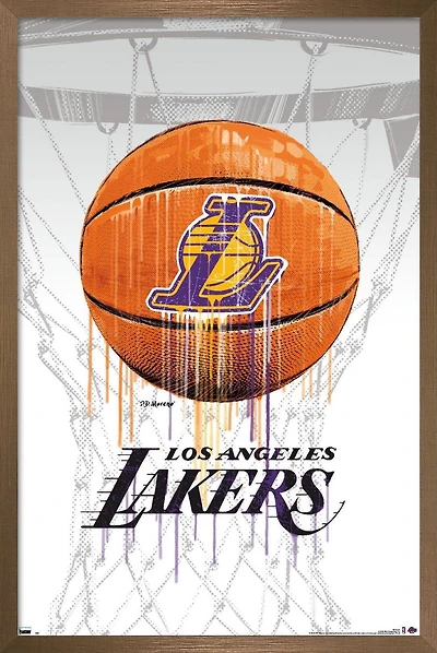 NBA Los Angeles Lakers - Drip Ball 20 Wall Poster