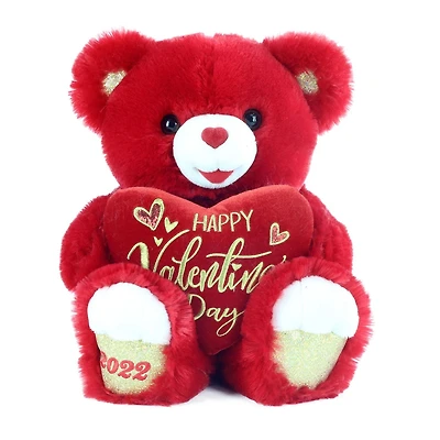 Tout pour Célébrer Saint-Valentin Grande Ours en Peluche chérie 2022, Rouge