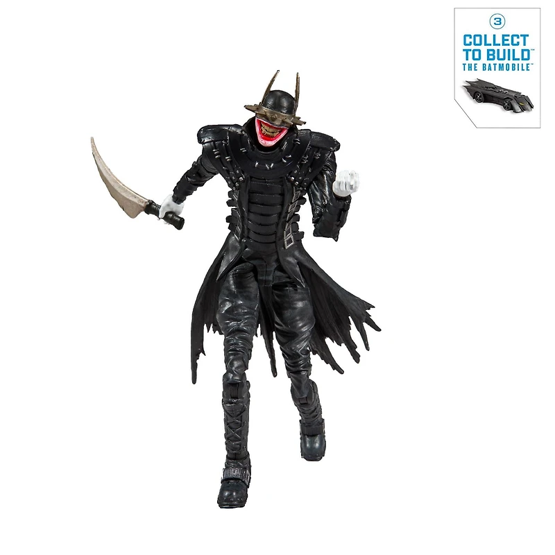 McFarlane Toys - DC Multiverse - Batman Who Laughs Action Figure with Build-A Rebirth Batmobile (Piece 3)
