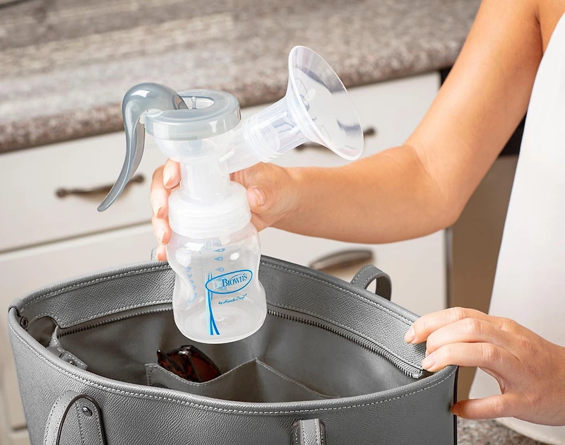 Dr. Brown's® Manual Breast Pump with SoftShape Silicone Shields and Anti-Colic Baby Bottle, 5 oz/150 ml