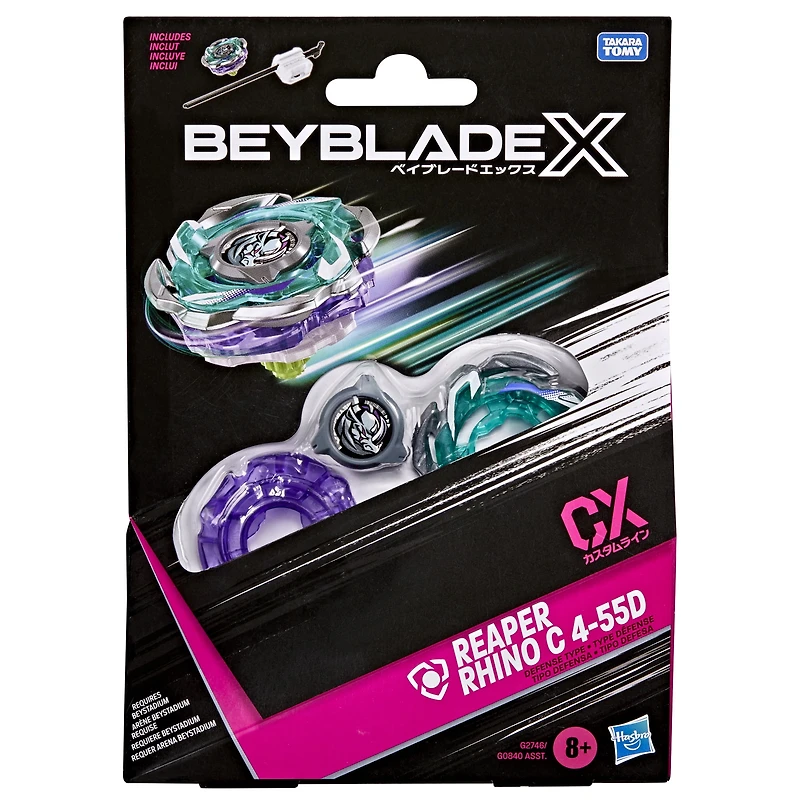 Beyblade X Reaper Rhino C 4-55D CX Starter Pack Top and Launcher