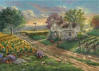 Ceaco - Thomas Kinkade - Sunflower Fields - 1000 piece puzzle