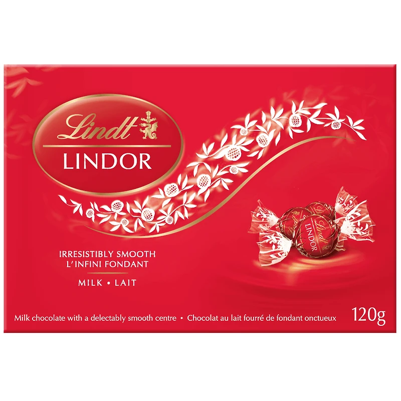 Truffes LINDOR au chocolat au lait de Lindt Boîte (120g) 120 g