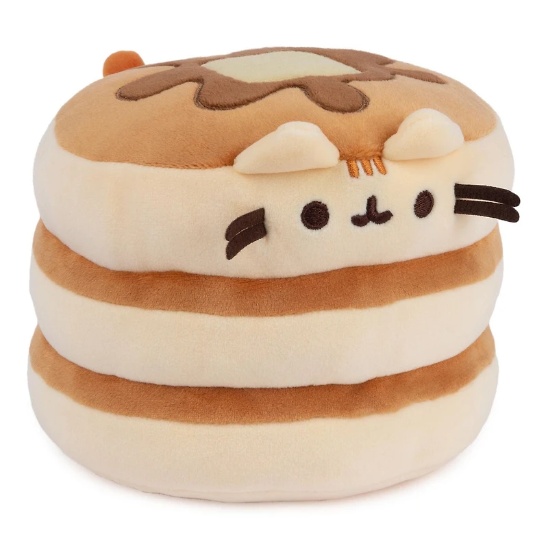 GUND, Pusheen the Cat , Peluche pile de pancakes Squisheen, Jouet en peluche pour les enfants à partir de 8 ans, marron, 15,2 cm
