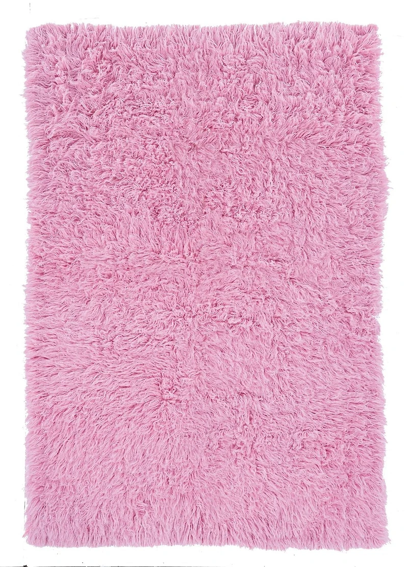 Tapis Nouveau Flokati 1400 gr de 8' x 10', Rose Pastel