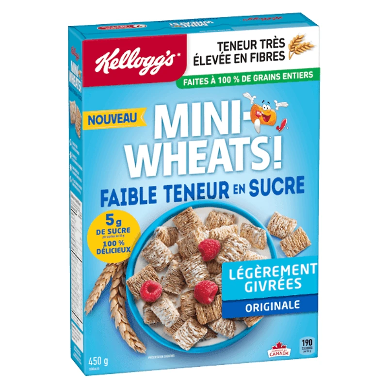 Kellogg's® Mini-Wheats® Low Sugar Cereal 450g, Mini Wheats Low Sugar Cereal 450Gx12