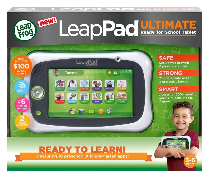 LeapFrog LeapPad Ultimate Ready for School Tablet - Version anglaise, 3 à 6 ans