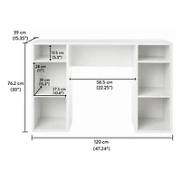 Mainstays bureau d'ordinateur avec 4 cubes de rangement, blanc