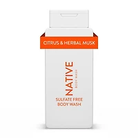 Native – Nettoyant pour le corps Agrumes et musc botanique sans sulfate, sans parabènes 532 ML