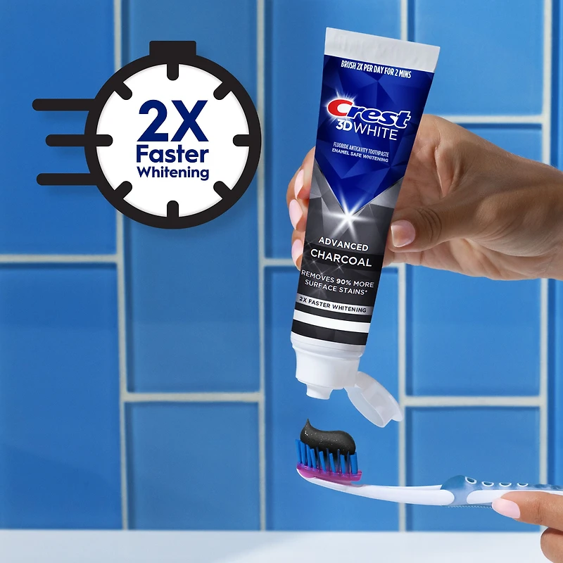 Crest 3D White Advanced Charcoal Whitening Toothpaste, 135 ml