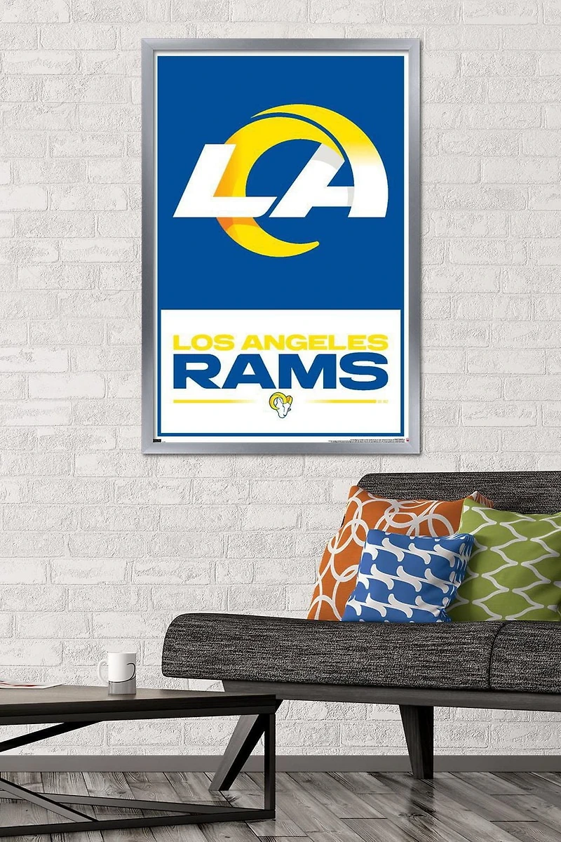NFL Los Angeles Rams - Logo 21 Wall Poster, 22.375" x 34" Framed