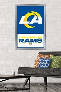NFL Los Angeles Rams - Logo 21 Wall Poster, 22.375" x 34" Framed