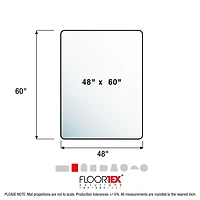 Tapis de chaise rectangulaire en polymère amélioré Cleartex® pour sols durs - 48" x 60"