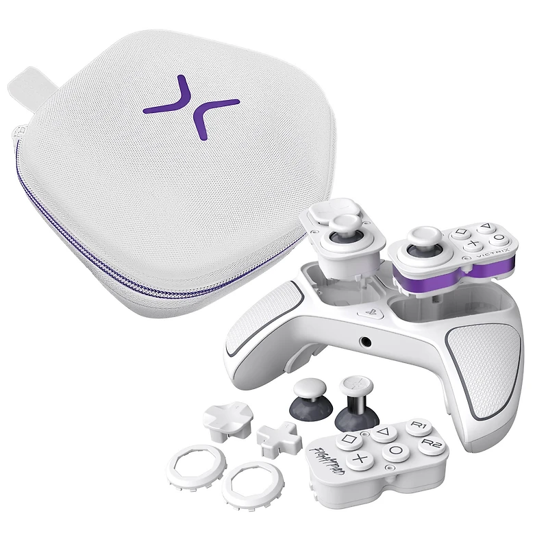 Turtle Beach Victrix Pro BFG Reloaded Wireless Modular Gaming Controller for PlayStation 5, PlayStation 4, PC; Fightpad Module, Hall-Effect Thumbsticks/Triggers, Remappable Buttons - White