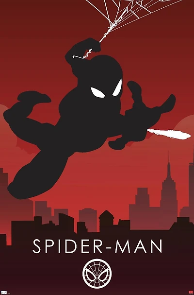Marvel Heroic Silhouette - Spider-Man Wall Poster, 22.375" x 34"