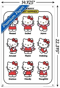 Hello Kitty - Current Happiness Wall Poster, 22.375" x 34"
