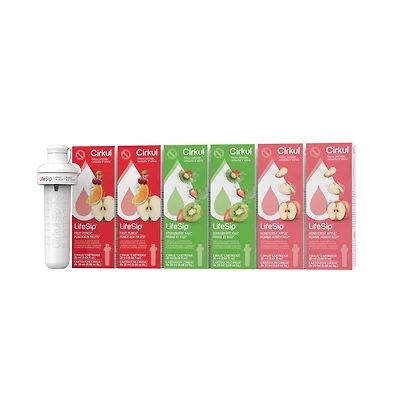 Cirkul LifeSip Flavor Cartridge Variety Pack, 6-Pack (2 Fruit Punch, 2 Strawberry Kiwi, 2 Honeycrisp Apple)., Cirkul Sip® flavor cartridges, 6-pack