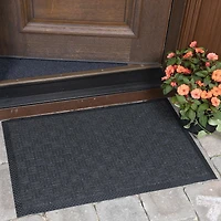 Paillasson antidérapant en caoutchouc de la collection Ottomanson, 18" X 30", gris