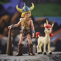 Dungeons & Dragons Cartoon Classics, pack de 2 figurines de 15 cm Bobby & Uni, dessin animé des années 80, inclut d12 D&D exclusif