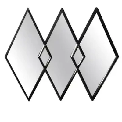 Rhombus Trio Mirror in Black Color