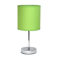 Simples Conceptions Mini lampe de table de base chromée avec abat-jour en tissu