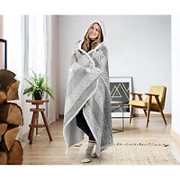 Safdie & Co. Hoodzy Couverture Fausse Fourrure Gris