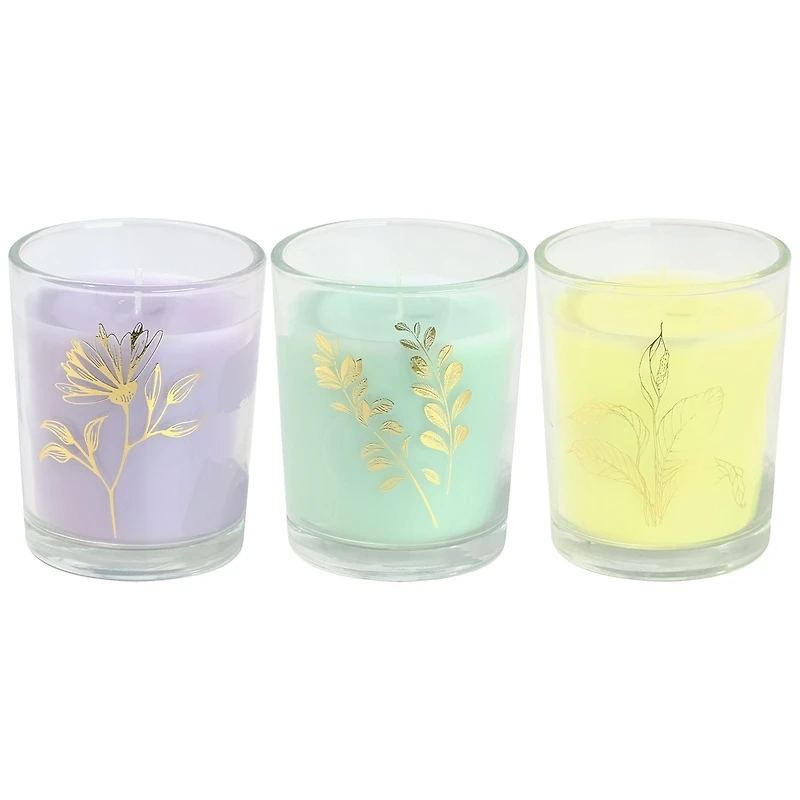 Botanical Light 3 Pk Votive Candle Set, · 6.88oz<br>· 195g<br>· pack # 3