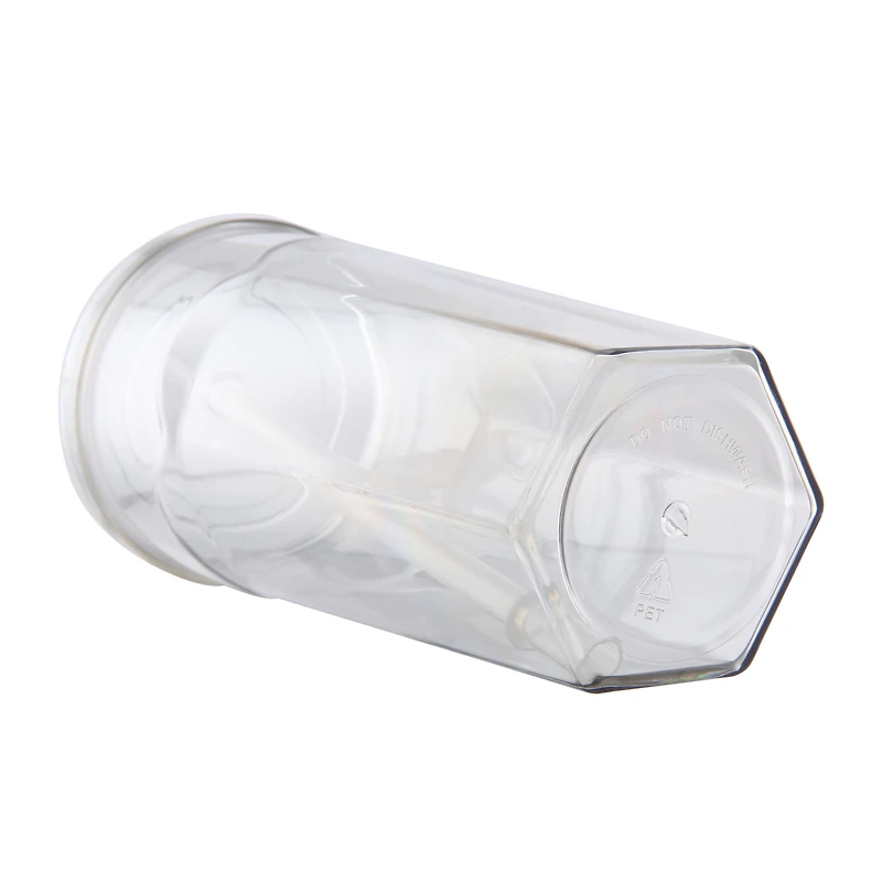 Mainstays 20oz Plastic Tumbler with Screw on Lid and Straw Clear